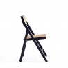 Manhattan Comfort Pullman Folding Dining Chair in Black and Natural Cane Side