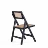 Manhattan Comfort Pullman Folding Dining Chair in Black and Natural Cane - Manhattan Comfort Pullman Folding Dining Chair in Black and Natural Cane