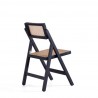Manhattan Comfort Pullman Folding Dining Chair in Black and Natural Cane