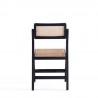 Manhattan Comfort Pullman Folding Dining Chair in Black and Natural Cane Back