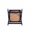 Manhattan Comfort Pullman Folding Dining Chair in Black and Natural Cane Bottom