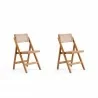 Manhattan Comfort Pullman Folding Dining Chair in Nature Cane- Set of 2 - Manhattan Comfort Pullman Folding Dining Chair in Nature Cane- Set of 2