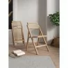 Manhattan Comfort Pullman Folding Dining Chair in Nature Cane- Set - Manhattan Comfort Pullman Folding Dining Chair in Nature Cane- Set