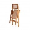 Manhattan Comfort Pullman Folding Dining Chair in Nature Cane 