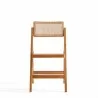 Manhattan Comfort Pullman Folding Dining Chair in Nature Cane Front - Manhattan Comfort Pullman Folding Dining Chair in Nature Cane Front