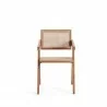 Manhattan Comfort Hamlet Dining Arm Chair in Nature Cane - Manhattan Comfort Hamlet Dining Arm Chair in Nature Cane