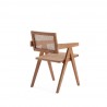 Manhattan Comfort Hamlet Dining Arm Chair in Nature Cane Back