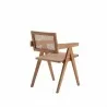 Manhattan Comfort Hamlet Dining Arm Chair in Nature Cane Back - Manhattan Comfort Hamlet Dining Arm Chair in Nature Cane Back