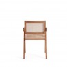 Manhattan Comfort Hamlet Dining Arm Chair in Nature Cane Back
