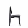 Versailles Round Dining Chair in Black and Natural Cane - Set of 2 Side - Versailles Round Dining Chair in Black and Natural Cane - Set of 2 Side