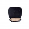 Versailles Round Dining Chair in Black and Natural Cane - Set of 2 Top