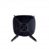 Versailles Round Dining Chair in Black and Natural Cane - Set of 2 Bottom