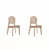Versailles Round Dining Chair in Nature Cane - Set of 2 - Versailles Round Dining Chair in Nature Cane - Set of 2