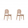Versailles Round Dining Chair in Nature Cane - Set of 2