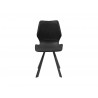 Bernadette Dining Chair Black Leatherette with Black Powder Coated Metal Set of 2 - 