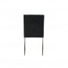 Tate Dining Chair Black Leatherette with Brushed Stainless Steel - Back