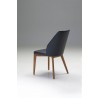  Totem Dining Chair Black Leatherette with Ash Wood Set - Back Angle