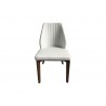  Totem Dining Chair White Leatherette with Ash Wood Set - Front