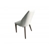  Totem Dining Chair White Leatherette with Ash Wood Set - Back Angle