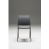 Vata Dining Chair Grey Polypropylene Dining Chair - Front
