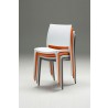 Vata Dining Chair Grey Polypropylene Dining Chair - Stacked in Different COlors
