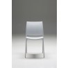 Vata Dining Chair Light Grey Polypropylene Dining Chair - Front