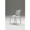 Vata Dining Chair Light Grey Polypropylene Dining Chair - Back Angle