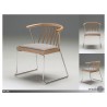 Walker Dining Chair Ash Solid Wood Back and Seat Frame with Polished Stainless Steel