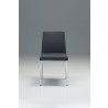 Weston Dining Chair Dark Grey Cashmere with Chrome Frame - Front