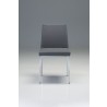 Weston Dining Chair Grey Ultra Leatherette with Chrome Frame - Front