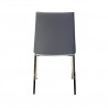 Weston Dining Chair Grey Ultra Leatherette with Chrome Frame - Back Angle