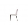 Weston Dining Chair White Leatherette with Chrome Frame - Side