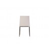 Weston Dining Chair White Leatherette with Chrome Frame - Back