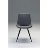 Willam Dining Chair Dark Grey Leatherette - Front