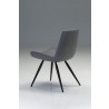 Willam Dining Chair Dark Grey Leatherette - Back angled
