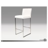 Tate Counter Stool White Leatherette with Brushed Stainless Steel