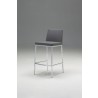 Weston Counter Stool Grey Cashmere with Chrome Frame - Angled
