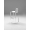 Zeno Counter Stool White Full Leatherette Wrap - Back Angle