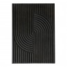 Moe's Home Collection Knott Carved Wood Wall Art Washed Black - Front Angle