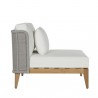 Sunpan Ibiza Armless Chair in Natural - Stinson White - Side Angle