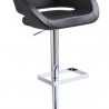 Sunpan Gustavo Adjustable Stool in Graphite - Front Side Angle