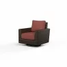 Montecito Swivel Rocker Club Chair in Canvas Henna w/ Self Welt - Front Side Angle - Montecito Swivel Rocker Club Chair in Canvas Henna w/ Self Welt - Front Side Angle