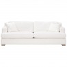 Essentials For Living Dean 92" California Casual Sofa - Performance Boucle Snow, Natural Gray Oak - Front Angle