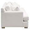 Essentials For Living Dean 92" California Casual Sofa - Performance Boucle Snow, Natural Gray Oak -  Side Angle