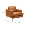 Decade Armchair in Brown-seat dimension