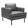 Decade Armchair in Vintage Gray-side view 1