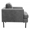 Decade Armchair in Vintage Gray-side view 2