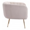 Zuo Modern Deco Accent Chair in Beige - Side