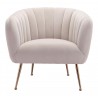 Zuo Modern Deco Accent Chair in Beige - Front