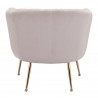 Zuo Modern Deco Accent Chair in Beige - Back View